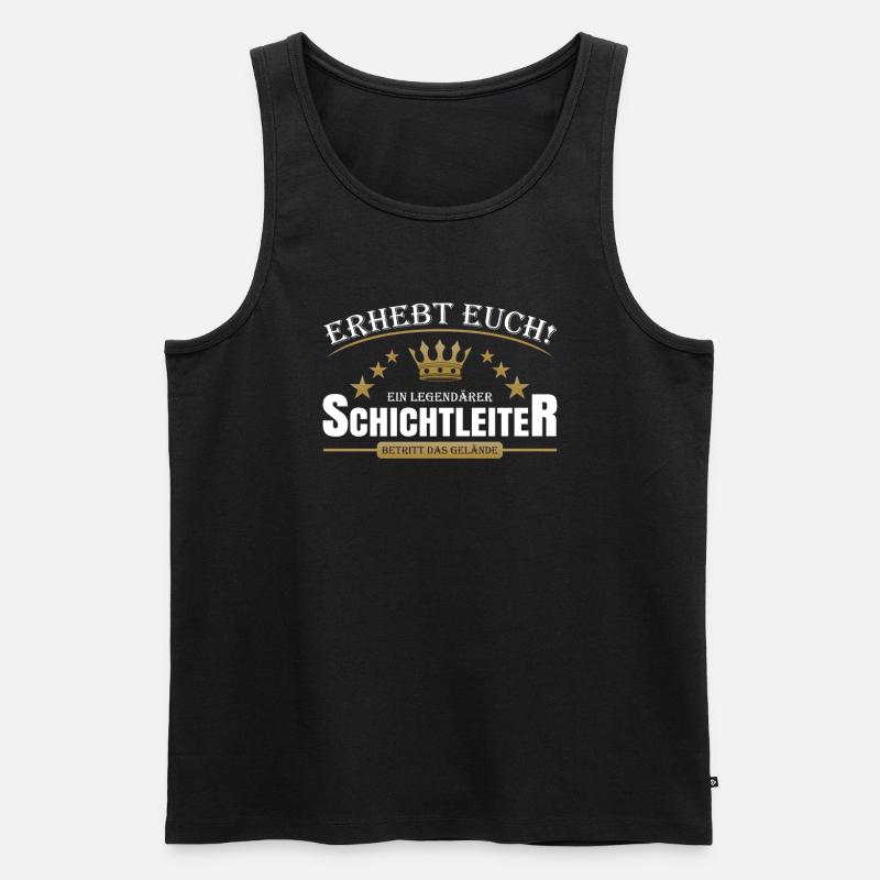 Schichtleiter - Männer Premium Bio Tank Top - Schwarz