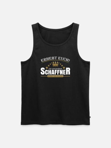 Schaffner - Männer Premium Bio Tank Top - Schwarz