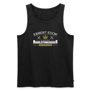 Rohrleitungsbauer - Männer Premium Bio Tank Top - Schwarz - Vorne - Michal (187cm)