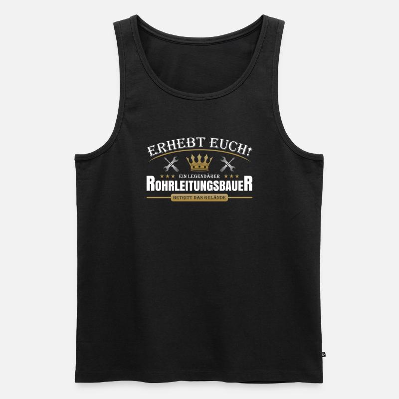 Rohrleitungsbauer - Männer Premium Bio Tank Top - Schwarz