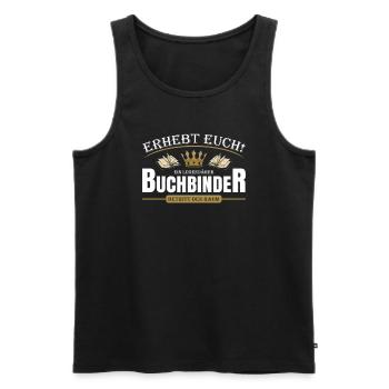 Justizwachtmeister - Männer Premium Bio Tank Top - Schwarz - Vorne - AI Model Male 178 light (178cm)