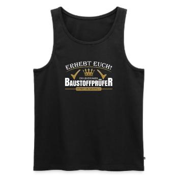 Baustoffprüfer - Männer Premium Bio Tank Top - Schwarz - Vorne - Michal (187cm)