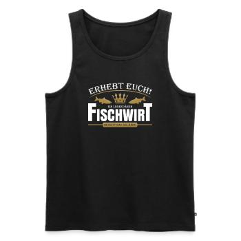 Fischwirt - Männer Premium Bio Tank Top - Schwarz - Vorne - Michal (187cm)