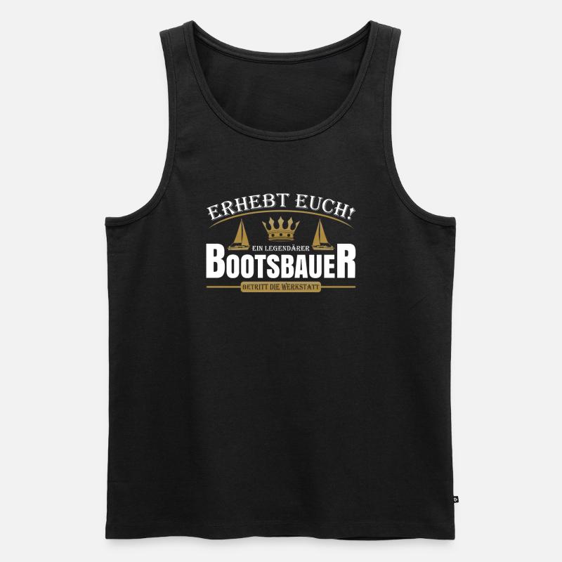 Bootsbauer - Männer Premium Bio Tank Top - Schwarz