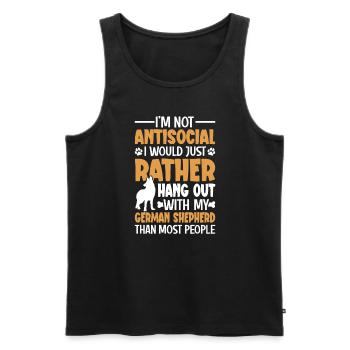 Dog owner German Shepherd - Men's Premium Organic Tank Top - black - Front - Michal (187cm)