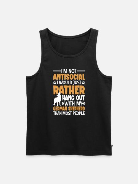Dog owner German Shepherd - Men's Premium Organic Tank Top - black