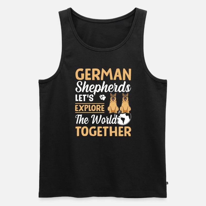 Deutscher Schäferhund - Männer Premium Bio Tank Top - Schwarz