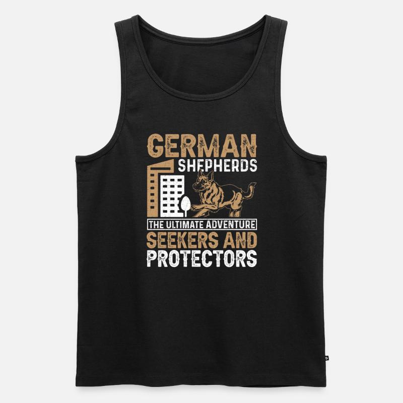 Schäferhund Besitzer Liebe - Männer Premium Bio Tank Top - Schwarz