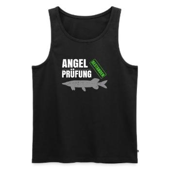Angelprüfung Bestanden - Männer Premium Bio Tank Top - Schwarz - Vorne - Michal (187cm)
