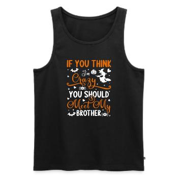 Halloween T-Shirt. Halloween Hoodie. Halloween - Men's Premium Organic Tank Top - black - Front - Michal (187cm)