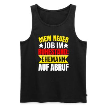 Witzige Sprüche Ehemann Auf Abruf - Männer Premium Bio Tank Top - Schwarz - Vorne - AI Model Male 178 light (178cm)