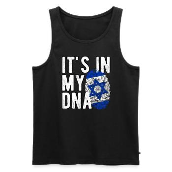 Israel - Men's Premium Organic Tank Top - black - Front - Michal (187cm)