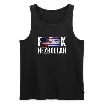Israël - Débardeur bio Premium Homme - noir - Devant - Michal (187cm)
