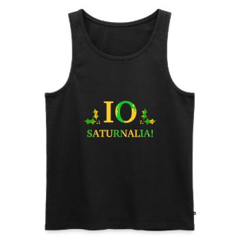 Saturnalia - Men's Premium Organic Tank Top - black - Front - AI Model Male 178 light (178cm)