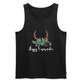Saturnalia - Men's Premium Organic Tank Top - black - Front - AI Model Male 178 light (178cm)