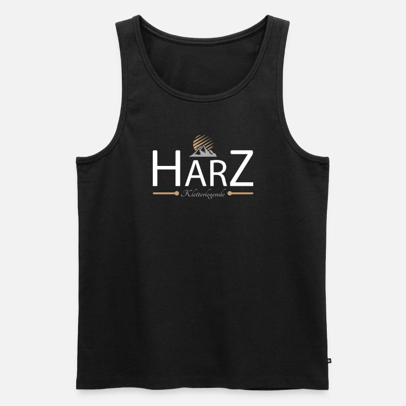 Harz Klettern - Männer Premium Bio Tank Top - Schwarz