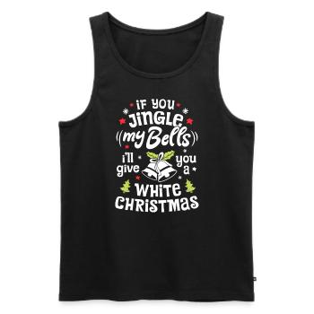 Jingle Bells Weihnachten - Männer Premium Bio Tank Top - Schwarz - Vorne - AI Model Male 178 light (178cm)