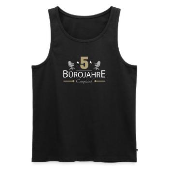 5 Jahre Jubiläum Büro - Männer Premium Bio Tank Top - Schwarz - Vorne - Michal (187cm)