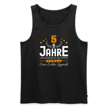 Beamter 5 Jahre Jubiläum - Männer Premium Bio Tank Top - Schwarz - Vorne - Michal (187cm)