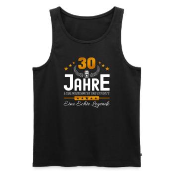 Beamter 30 Jahre Jubiläum - Männer Premium Bio Tank Top - Schwarz - Vorne - Michal (187cm)