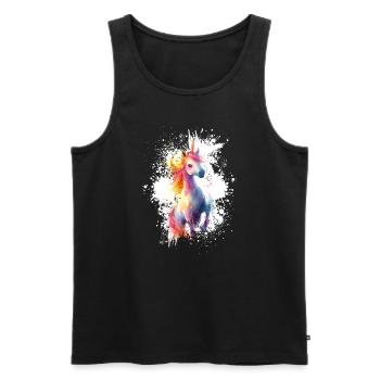 Unicorn mythical creatures - Men's Premium Organic Tank Top - black - Front - AI Model Male 178 light (178cm)