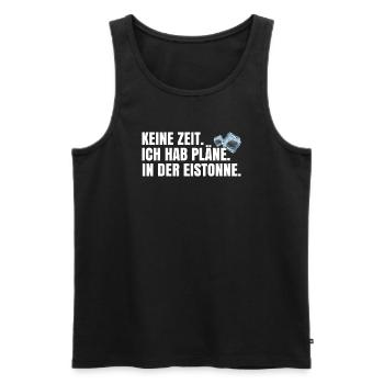 Pläne in der Eistonne - Männer Premium Bio Tank Top - Schwarz - Vorne - AI Model Male 178 light (178cm)