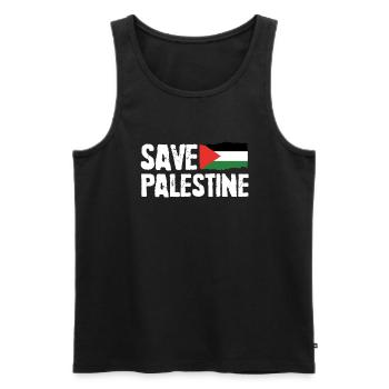 Palestine libre Gaza Drapeau arabe Liberté - Débardeur bio Premium Homme - noir - Devant - AI Model Male 178 light (178cm)