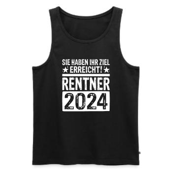 Vous avez atteint votre objectif Retraités 2024 Cadeaux - Débardeur bio Premium Homme - noir - Devant - Michal (187cm)