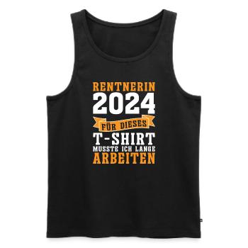 Pensioner 2024 Retirement Retirement Funny Women - Men's Premium Organic Tank Top - black - Front - AI Model Male 178 light (178cm)
