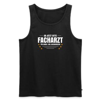 Facharzt für Kinder und Jugendmedizin - Männer Premium Bio Tank Top - Schwarz - Vorne - Michal (187cm)