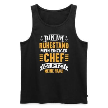 Funny Pensions Gifts Wife - Men's Premium Organic Tank Top - black - Front - AI Model Male 178 light (178cm)