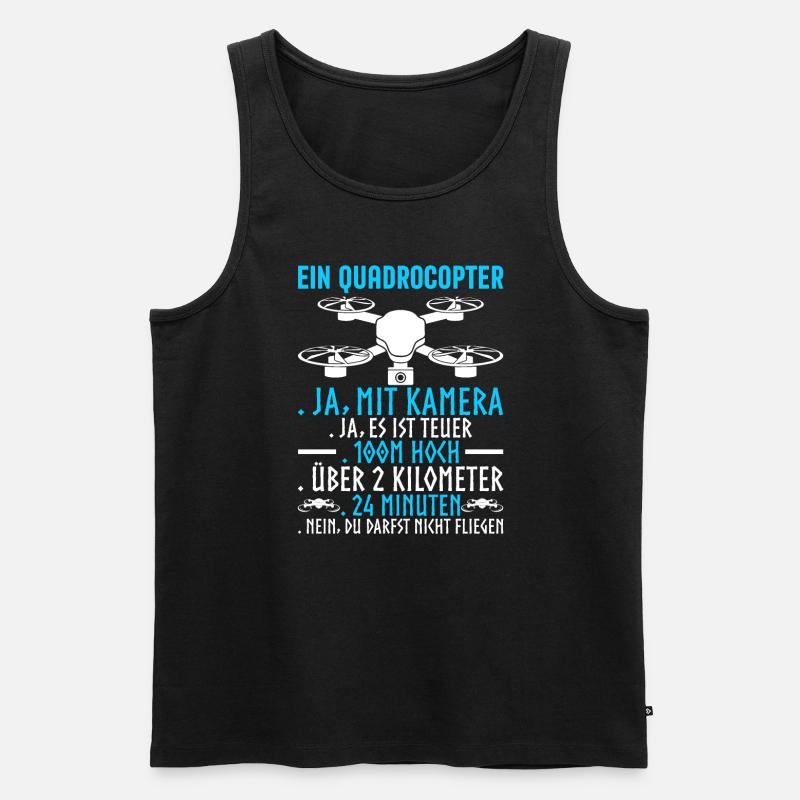 Drone Pilot UAV FPV Quadcopter - Men's Premium Organic Tank Top - black