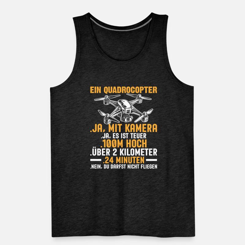 Drone Pilot Gift Flying Quadcopter Pilot Men's Premium Organic Tank Top