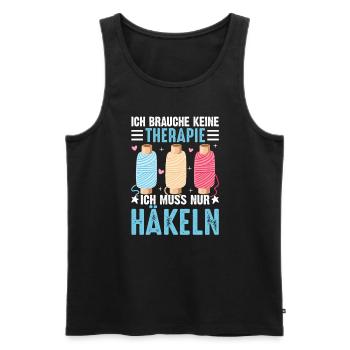 Crochet Knitting Yarn Sewing Gifts Hobby Saying - Men's Premium Organic Tank Top - black - Front - Michal (187cm)