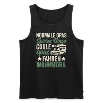 Lustig Opa Wohnmobil Bingo - Männer Premium Bio Tank Top - Schwarz - Vorne - Michal (187cm)