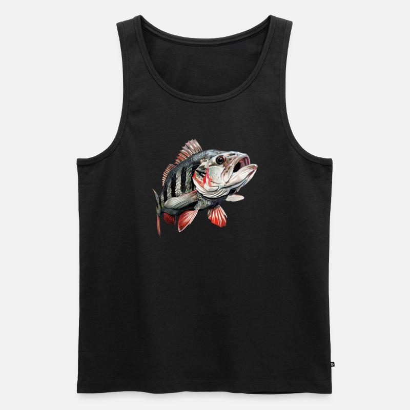 Barsch - Männer Premium Bio Tank Top - Schwarz
