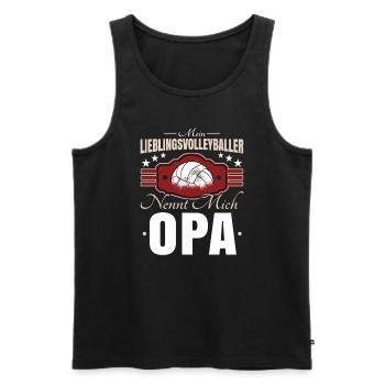 Volleyball Opa - Männer Premium Bio Tank Top - Schwarz - Vorne - AI Model Male 178 light (178cm)