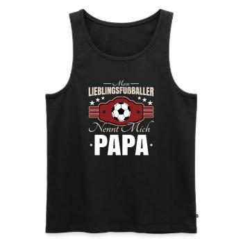 Fußball Papa - Männer Premium Bio Tank Top - Schwarz - Vorne - AI Model Male 178 light (178cm)