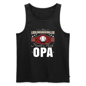 Baseball Opa - Männer Premium Bio Tank Top - Schwarz - Vorne - AI Model Male 178 light (178cm)