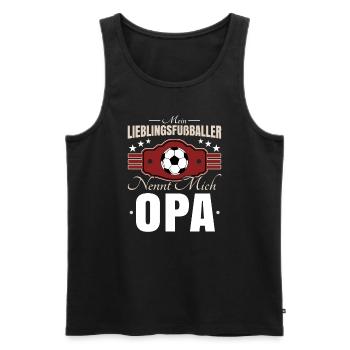 Fußball Opa - Männer Premium Bio Tank Top - Schwarz - Vorne - AI Model Male 178 light (178cm)