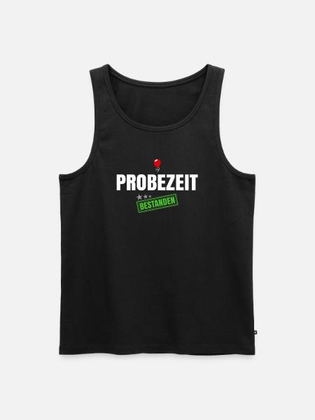 Probezeit Bestanden - Männer Premium Bio Tank Top - Schwarz