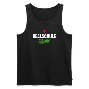 Realschule Bestanden - Männer Premium Bio Tank Top - Schwarz - Vorne - Michal (187cm)
