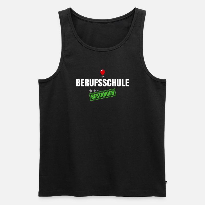 Berufsschule Bestanden - Männer Premium Bio Tank Top - Schwarz