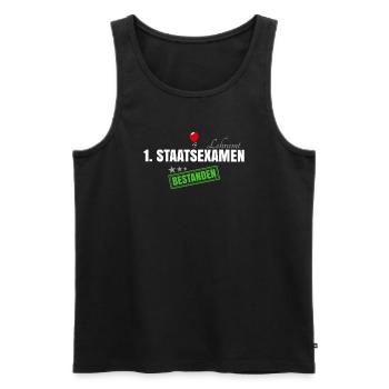 1. Staatsexamen Lehramt - Männer Premium Bio Tank Top - Schwarz - Vorne - Michal (187cm)