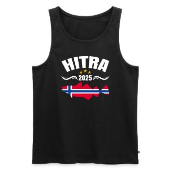 Hitra Norwegen Angeltour 2025 - Männer Premium Bio Tank Top - Schwarz - Vorne - Michal (187cm)