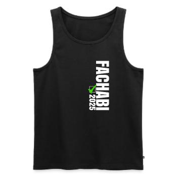 Fachabi Bestanden 2025 - Männer Premium Bio Tank Top - Schwarz - Vorne - Michal (187cm)