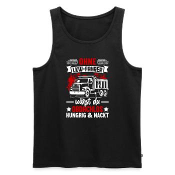 Truck Men's Design Saying Gift - Men's Premium Organic Tank Top - black - Front - Michal (187cm)