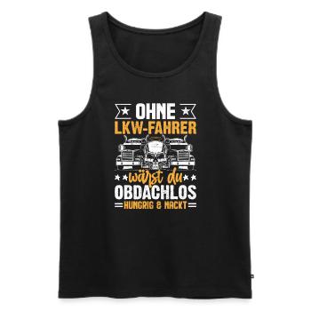 Ohne LKW Fahrer - Männer Premium Bio Tank Top - Schwarz - Vorne - Michal (187cm)