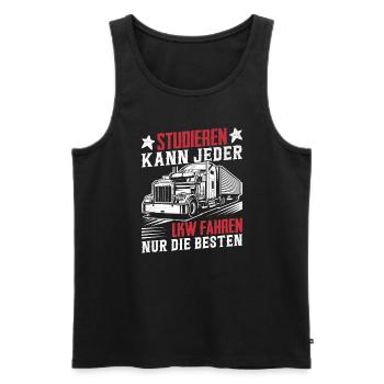 Camionneur - Débardeur bio Premium Homme - noir - Devant - Michal (187cm)