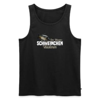 Der Wasserschweinchen Flüsterer - Männer Premium Bio Tank Top - Schwarz - Vorne - Michal (187cm)